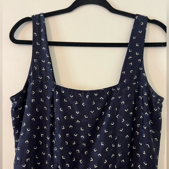 Vintage Ralph Lauren Blue Sleeveless Square Neck Sundress size 12 (J126) - Picture 2 of 13